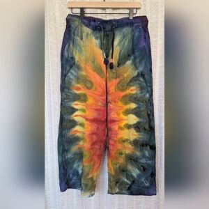Hand Dyed Old Navy Pants "Solar Flare" - Size M